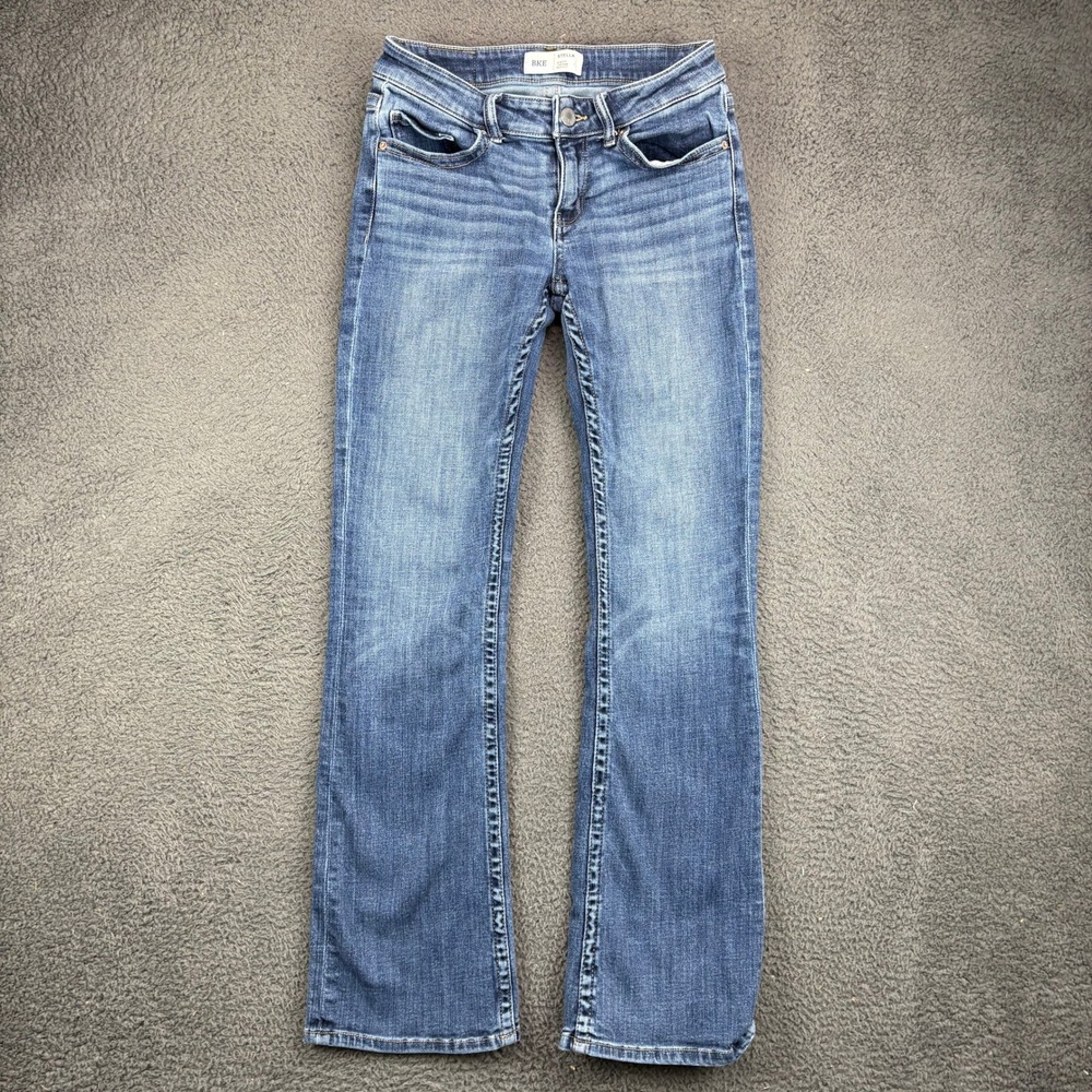 BKE Stella Slim Fit Low Rise Bootcut Jeans Blue Denim 27x31.5 Womens